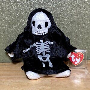 Ty Beanie‎ Babies Creepers Skeleton Retired w/Tag Errors RARE 9th Gen Hang Tag